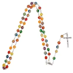 Rosenkranz aus bunten Perlen