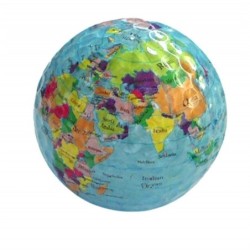 Golfball - gedruckte Weltkarte