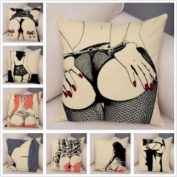 Decorative cushion cover - sexy girl - 45 * 45 cmCushion covers