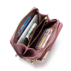 Kleine Umhängetasche - Portemonnaie / Handyhalter - mit Reißverschluss