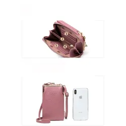 Kleine Umhängetasche - Portemonnaie / Handyhalter - mit Reißverschluss