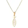 Fish shaped pendant / JESUS lettering - with necklaceNecklaces