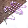 Purple beads rosaryNecklaces