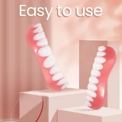 Silicone cosmetic denture - upper / lower bracesTeeth Whitening