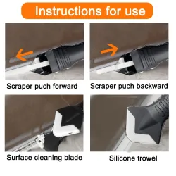Silikon-Dichtungsschaber – Schimmelentfernung – 5-in-1-Werkzeug