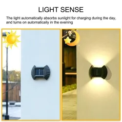 Solar Gartenleuchte - LED Wandleuchte - Wasserdicht