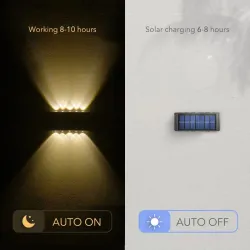 LED Solarleuchte - Außenwandleuchte - Wasserdicht - Up/Down Light