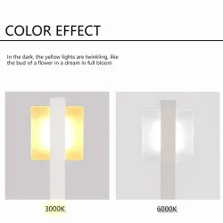 Moderne LED-Wandleuchte - mit Schalter - rund - quadratisch - 6W