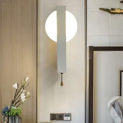 Moderne LED-Wandleuchte - mit Schalter - rund - quadratisch - 6W
