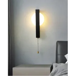 Moderne LED-Wandleuchte - mit Schalter - rund - quadratisch - 6W