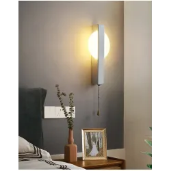 Moderne LED-Wandleuchte - mit Schalter - rund - quadratisch - 6W