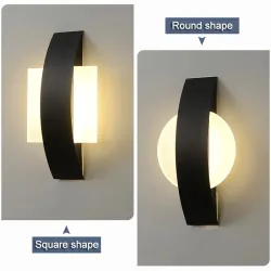 Moderne LED-Wandleuchte - quadratisch / rund - 4W