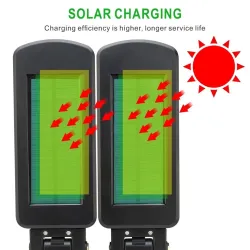 Solar street light - double-headed lamp - PIR motion sensor - waterproof - 200 COB - 3000mAhStreet lighting