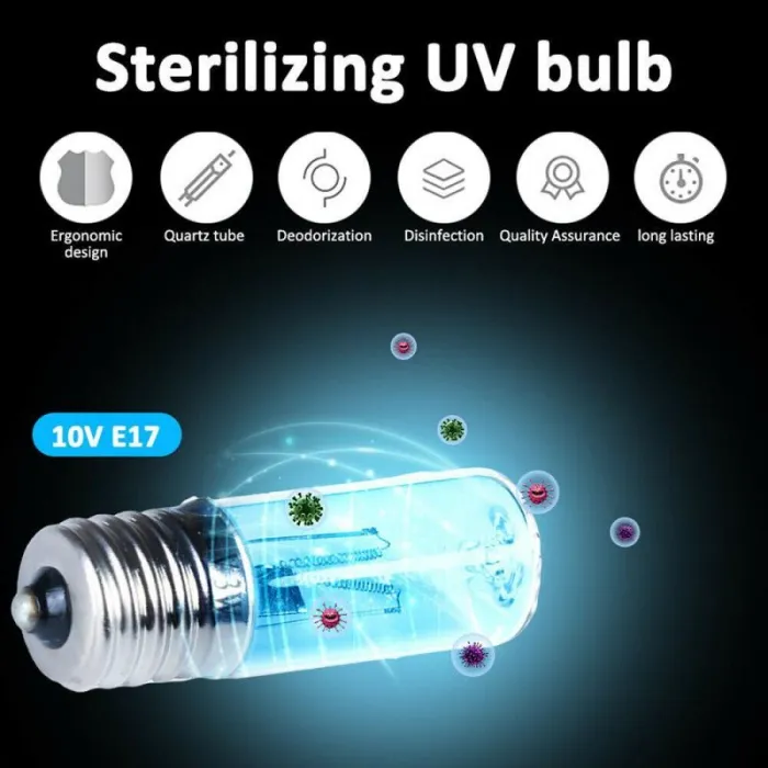 Sterilisierende UV-Lampe - Desinfektionslicht - mit Ozon - E17