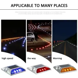 Solar-LED-Reflektor - Straßenlicht-Warnleuchte - Aluminium