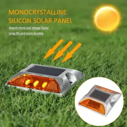Solar LED reflector - road light- warning lamp - aluminumStreet lighting