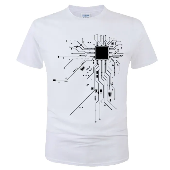 Kurzarm-T-Shirt - CPU-Prozessor / Schaltplandruck