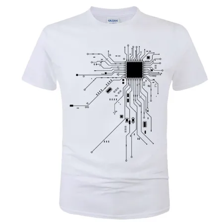Kurzarm-T-Shirt - CPU-Prozessor / Schaltplandruck