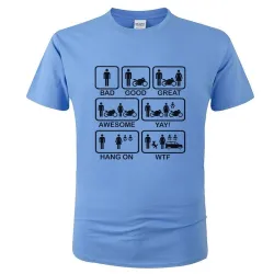 Kurzarm-T-Shirt - Motorrad- / Familiendruck
