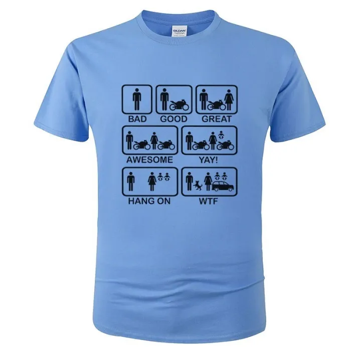 Kurzarm-T-Shirt - Motorrad- / Familiendruck