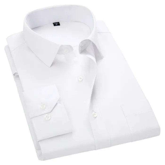 Klassisches Langarmhemd - einfarbig - Slim Fit