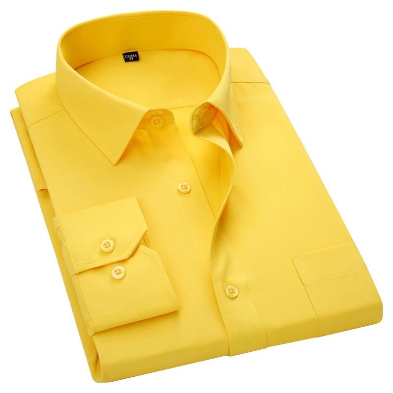 Klassisches Langarmhemd - einfarbig - Slim Fit