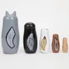 Hand painted wooden wolf - nesting dolls - Russian Matryoshka - 5 piecesToys