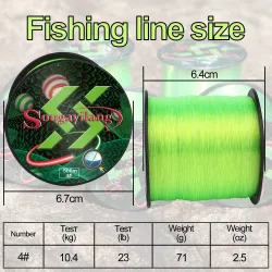 Angelschnur aus grünem Nylon – superstark – 500 m – 23 lb – 0,4