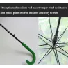 Transparenter bunter Regenschirm - langer Griff - Ahornblätter