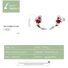 Roter Fisch Ohrringe - 925 Sterling Silber
