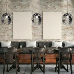 Modern iron ceiling lamp - globe-shaped - 60WCeiling lights