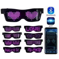 LED-Partybrille - App / manuelle Steuerung - USB - Bluetooth