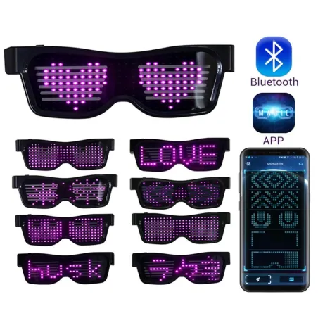 LED party glasses - App / manual control - USB - BluetoothParty