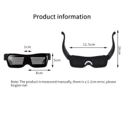 LED-Partybrille - App / manuelle Steuerung - USB - Bluetooth