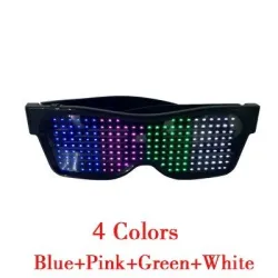 LED-Partybrille - App / manuelle Steuerung - USB - Bluetooth