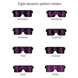 LED-Partybrille - App / manuelle Steuerung - USB - Bluetooth