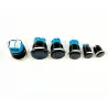 Schwarzer Druckschalter LED - wasserdicht - fest selbsthemmend - 12mm / 16mm / 19mm / 22mm - 5V / 12V / 220V