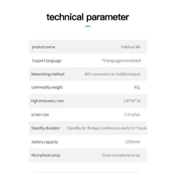 Intelligenter Übersetzer - sofortiges Scannen von Sprache / Foto - Touchscreen - WiFi - mehrsprachig