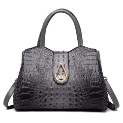Elegant shoulder bag - crocodile skin patternHandbags