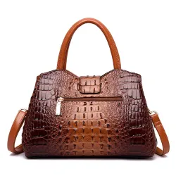Elegant shoulder bag - crocodile skin patternHandbags