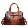 Elegant shoulder bag - crocodile skin patternHandbags