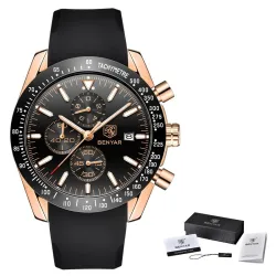 BENYAR - Sport-Quarzuhr - wasserdicht - Silikonarmband
