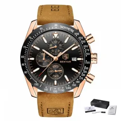 BENYAR - sports Quartz watch - waterproof - leather strapWatches