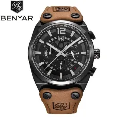 BENYAR - sports Quartz watch - waterproof - leather strapWatches