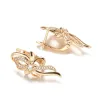 Elegante Ohrringe aus Roségold - Kristallblume