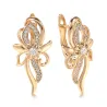 Elegante Ohrringe aus Roségold - Kristallblume