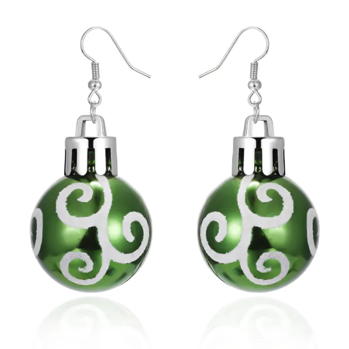 Christmas tree ball shaped earringsEarrings