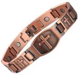Magnetisches Kupferarmband - Kreuzdesign