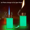 Metal lighter with a double flame - glowing in the darkLighters