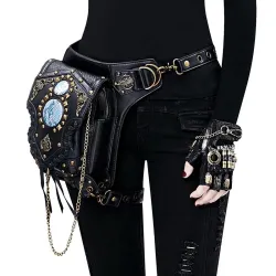 Shoulder / leg / waist bag - steampunk - gothic - retro style - leatherBags